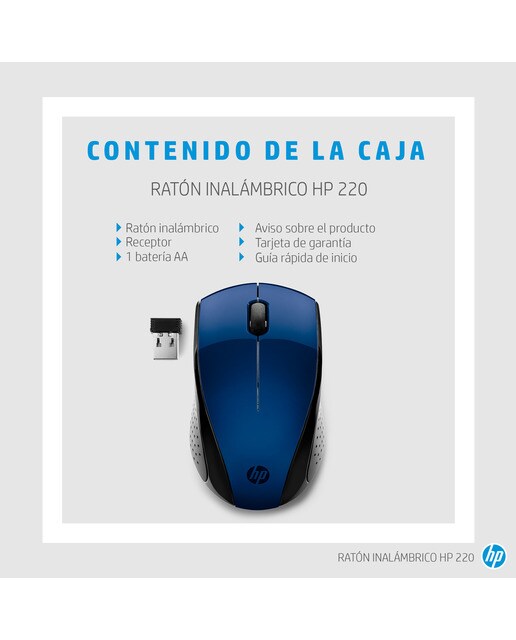 Rato Sem Fios HP 220 - Azul Azul / Preto-6