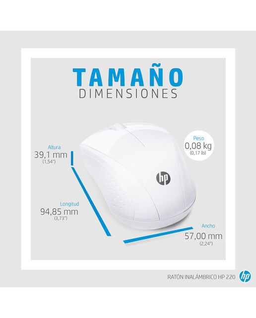 Rato Sem Fios HP 220 - Branco Branco-5