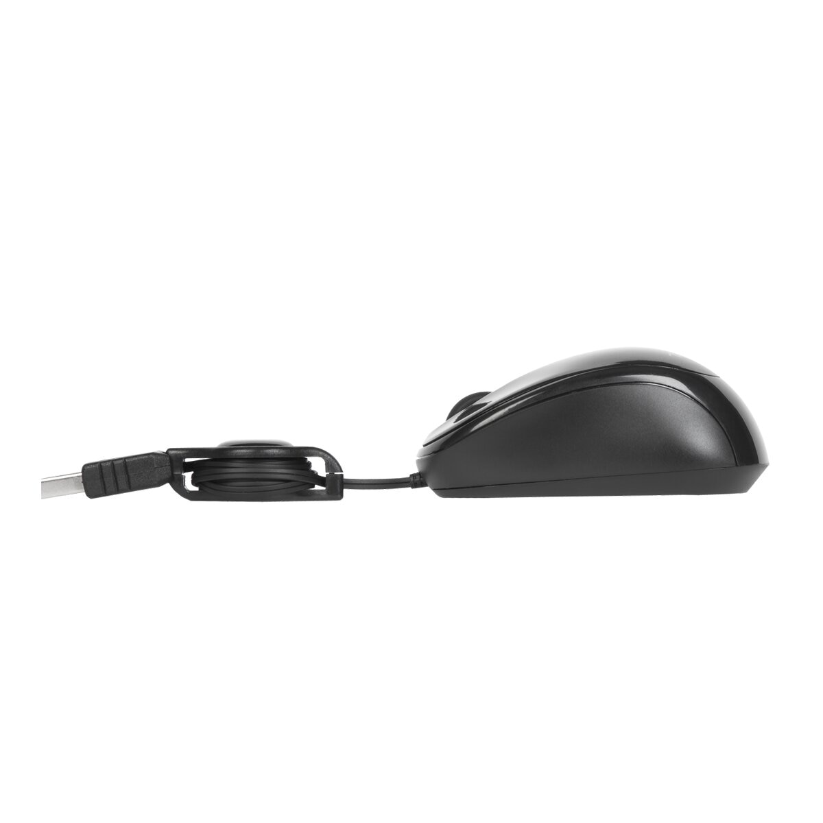 Ratón óptico Targus AMU75EU con cable retráctil Negro-2