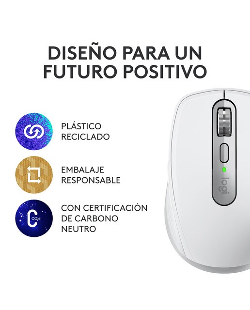 Ratón inalámbrico Logitech MX Anywhere 3 Gris pálido para Mac - Gris claro Gris claro-4