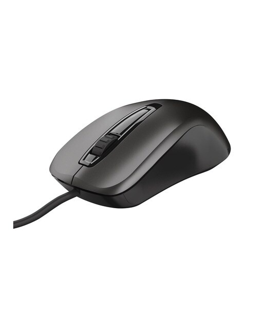 Ratón óptico con cable Trust Carve negro Negro-1