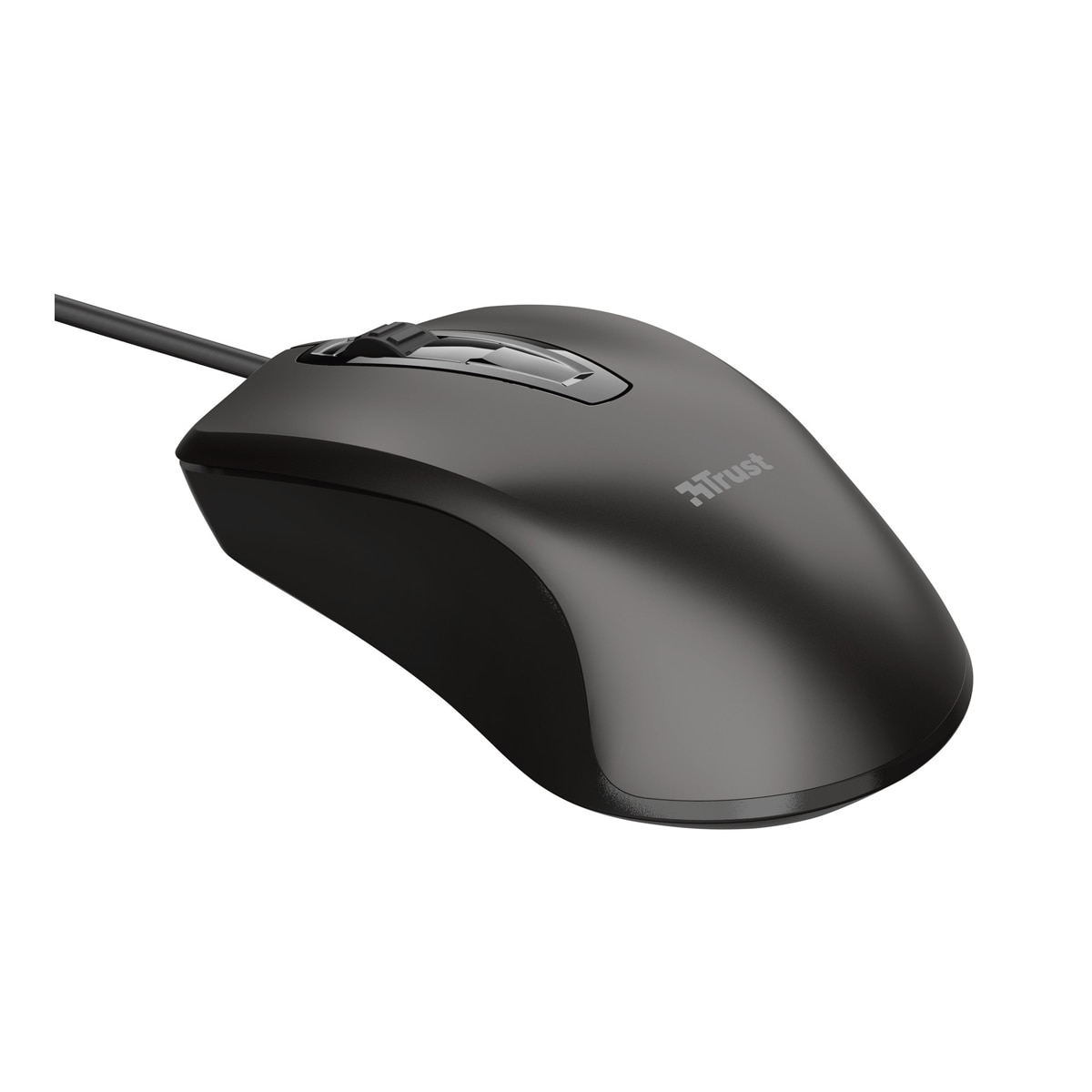 Ratón óptico con cable Trust Carve negro Negro-6
