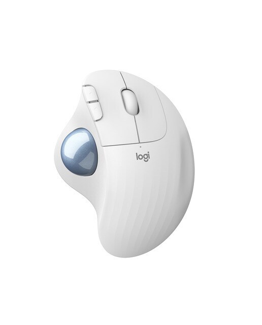 Ratón óptico inalámbrico Logitech ERGO M575 Trackball Blanco crudo