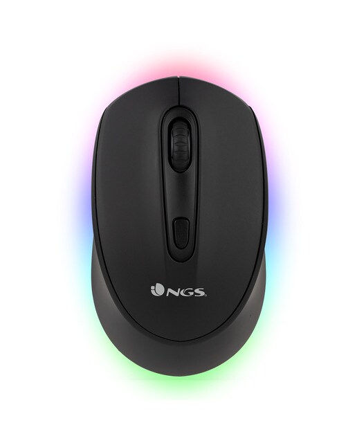 Imagen 0 de Ratón óptico inalámbrico NGS SMOG-RB Multidispositivo con iluminación LED