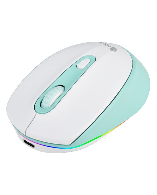 Ratón óptico inalámbrico NGS SMOG MINT-RB Multidispositivo con iluminación LED Verde / Blanco-4