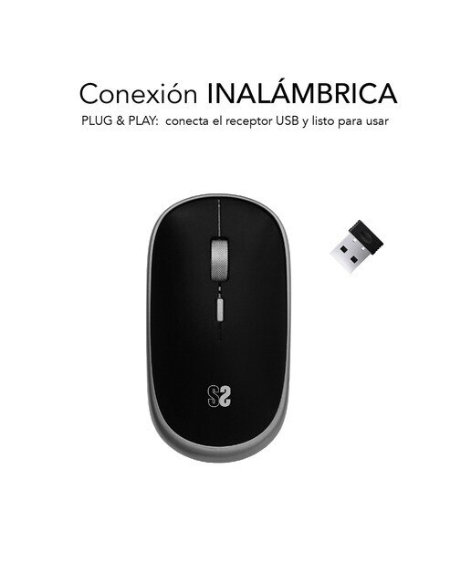 Mini ratón inalámbrico Subblim SUBMO-RFM0002 - Negro Negro-2