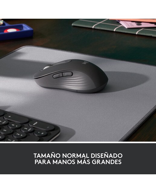 Ratón óptico inalámbrico Logitech Signature M650 Grande Grafito Grafito-3