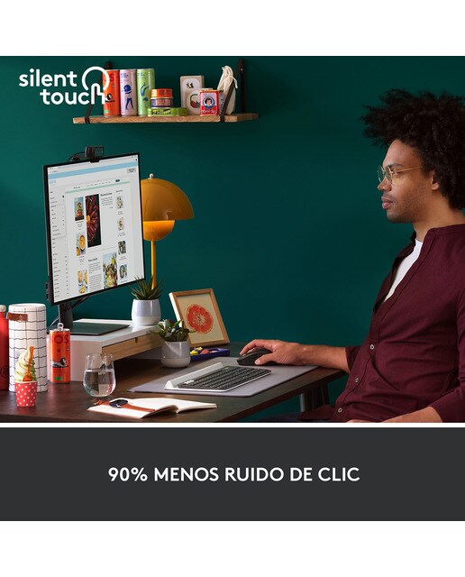 Ratón óptico inalámbrico Logitech Signature M650 Grande Grafito Grafito-4