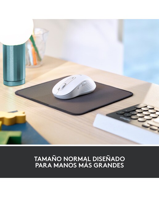 Ratón óptico inalámbrico Logitech Signature M650 Grande - Blanco Blanco-3
