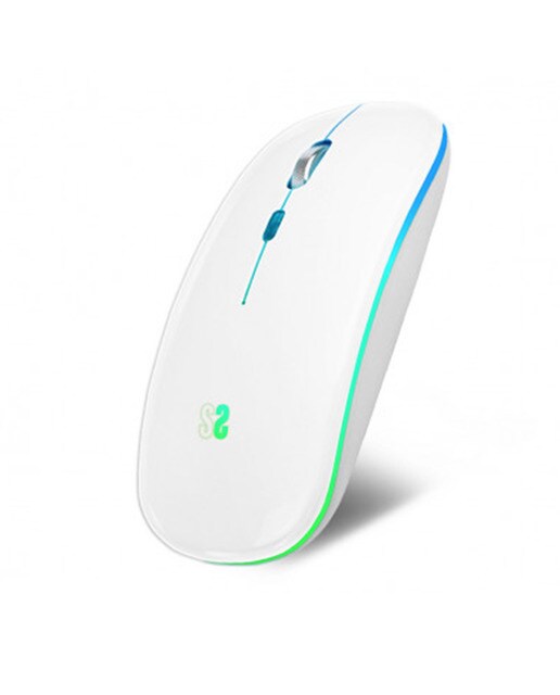 Ratón óptico inalámbrico Subblim Led Dual Flat Mouse Blanco-1