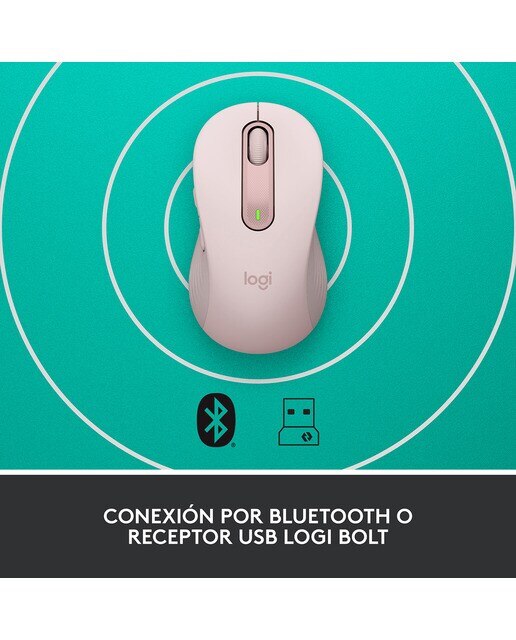 Ratón inalámbrico Logitech Signature M650 Medium - Rosa Rosa-6