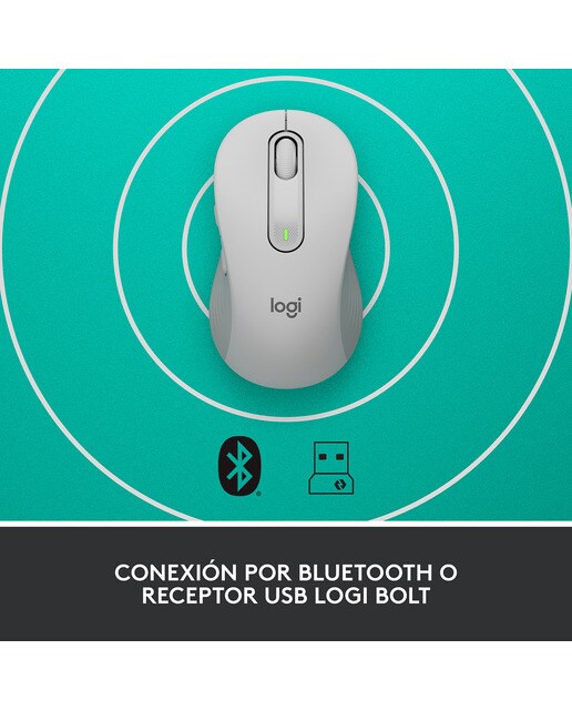 Ratón inalámbrico Logitech Signature M650 Medium Blanco Blanco-6