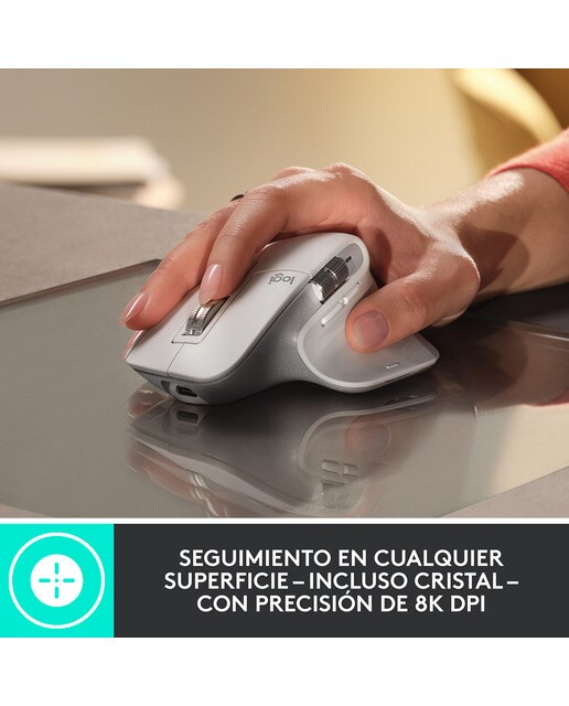 Ratón inalámbrico Logitech MX Master 3S gris pálido Gris claro-2