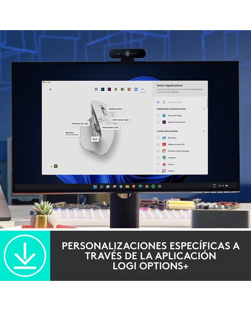 Ratón inalámbrico Logitech MX Master 3S gris pálido Gris claro-5