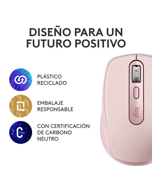 Ratón inalámbrico Logitech MX Anywhere 3S - Rosa Rosa-4