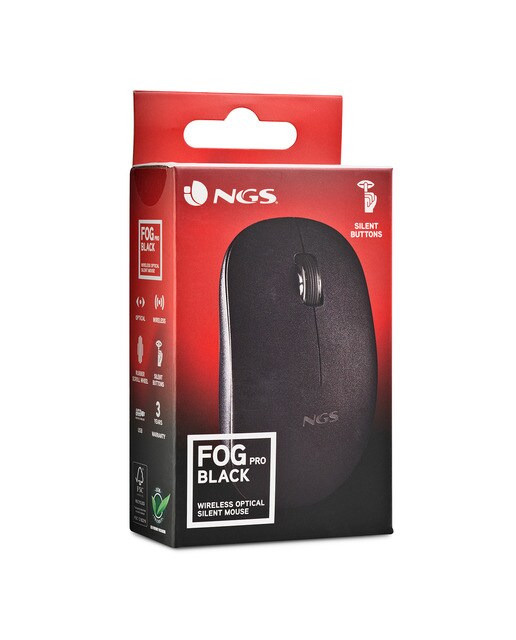 Ratón óptico inalámbrico NGS Fog Pro negro Negro-5
