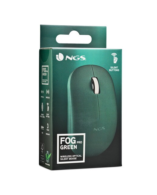 Ratón óptico inalámbrico NGS Fog Pro - Verde Verde-5