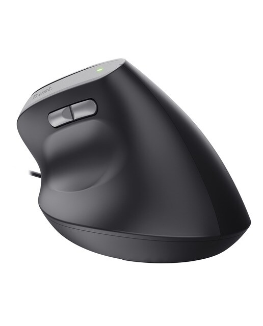 Ratón vertical con cable Trust Bayo II - Negro / Gris Negro / Gris-4