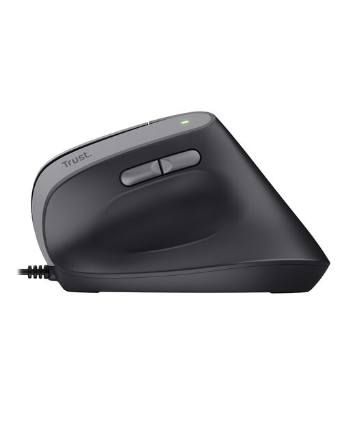 Ratón vertical con cable Trust Bayo II - Negro / Gris Negro / Gris-5