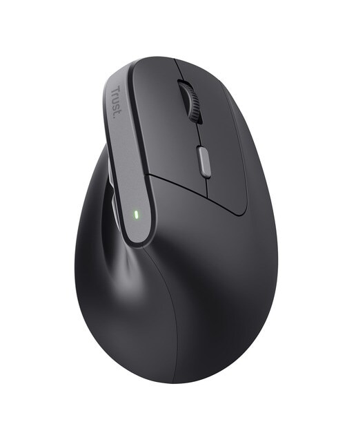 Ratón vertical inalámbrico Trust Bayo II Negro / Gris-1