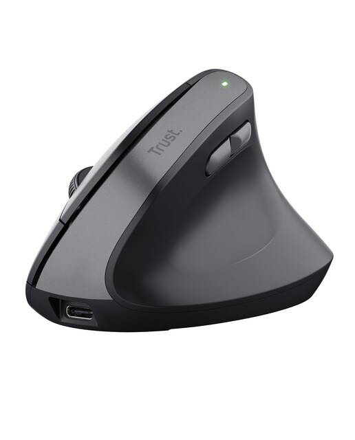 Ratón vertical inalámbrico Trust Bayo II Negro / Gris-3