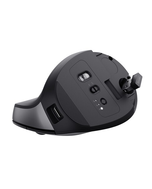 Ratón vertical Bayo+ Multidispositivo Bluetooth - Negro / Gris Negro / Gris-5