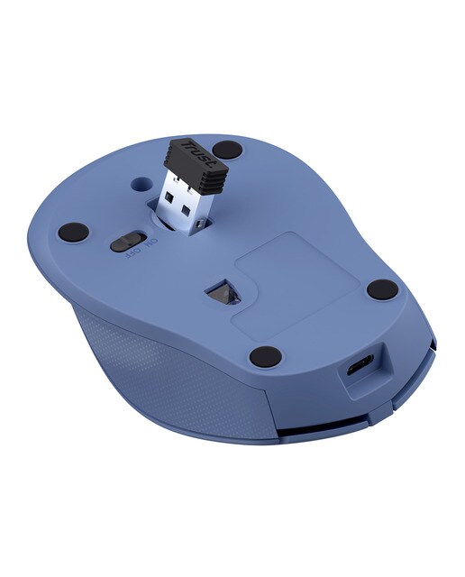 Ratón inalámbrico recargable Trust Zaya azul Azul-5