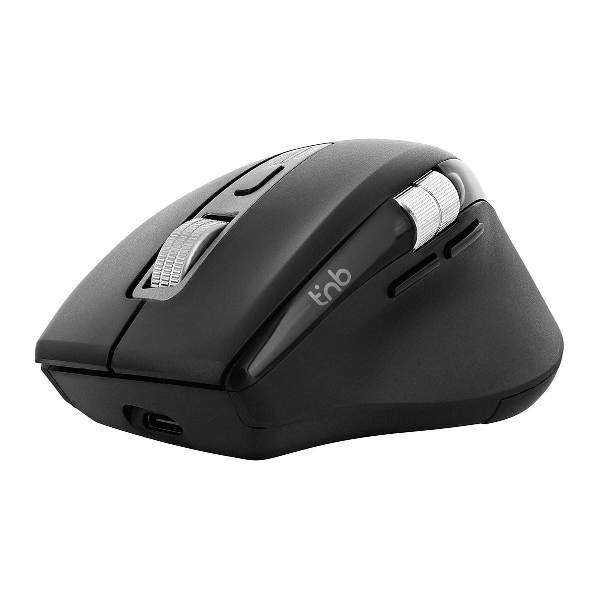 Ratón inalámbrico recargable de doble rueda T'nB INFINITEPRO Negro-2