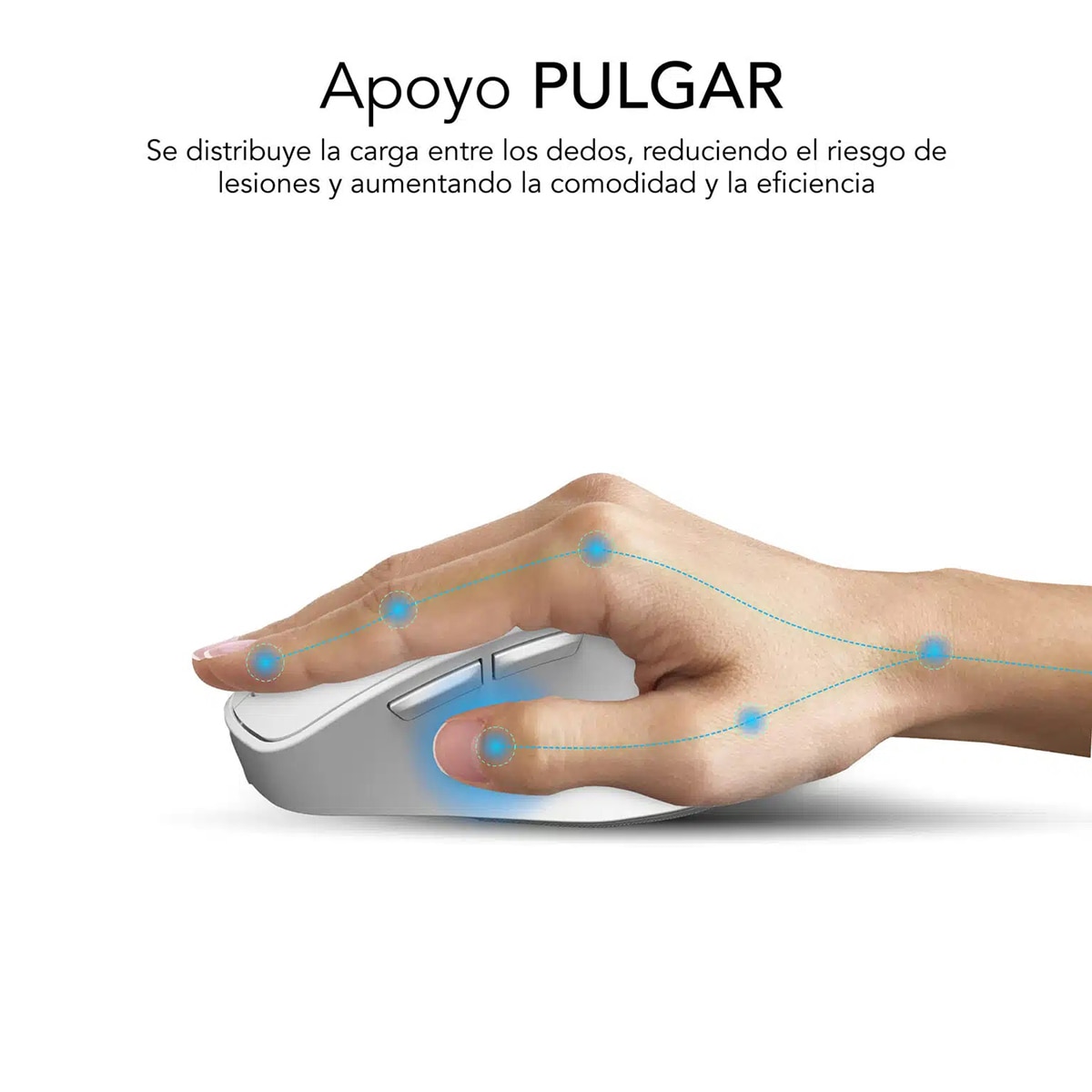 Ratón Subblim Comfort Ergo Dual Mouse Battery - Blanco Blanco-5