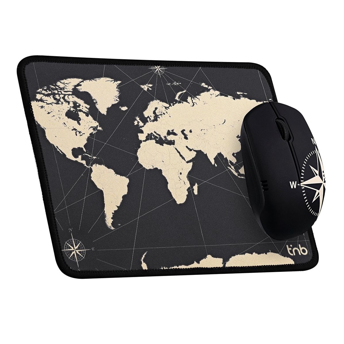 Imagen 0 de Pack de ratón inalámbrico + alfombrilla T'nB Travel