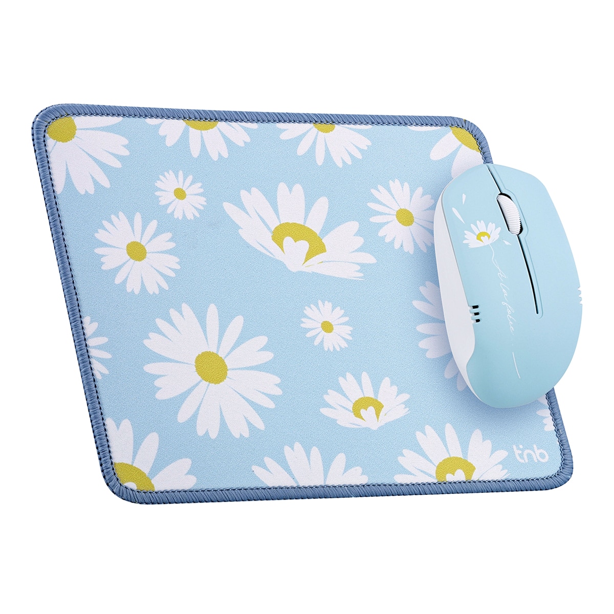Imagen 0 de Pack de ratón inalámbrico + alfombrilla T'nB Daisy