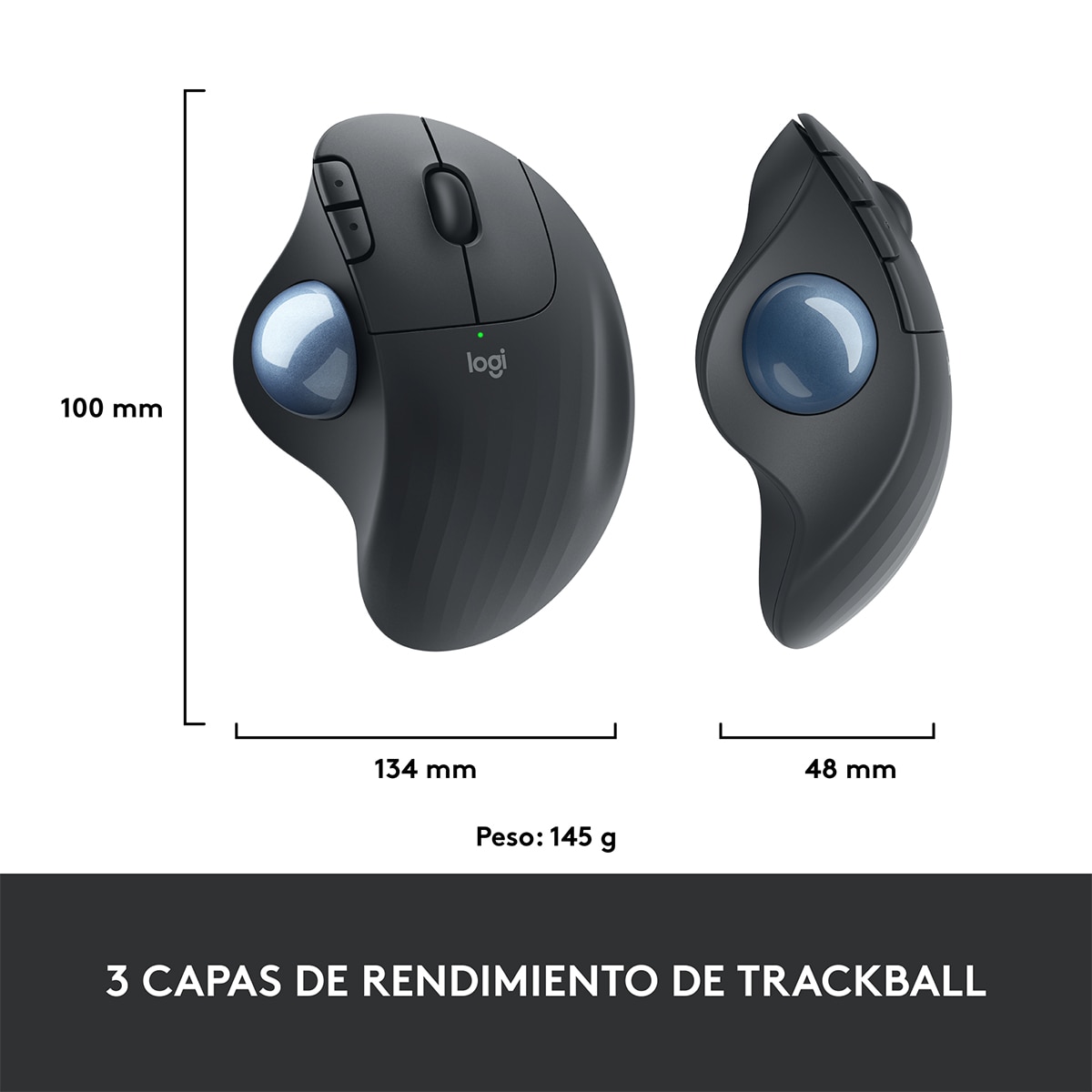 Ratón Wireless Logitech Trackball Ergo M575S Grafito-10