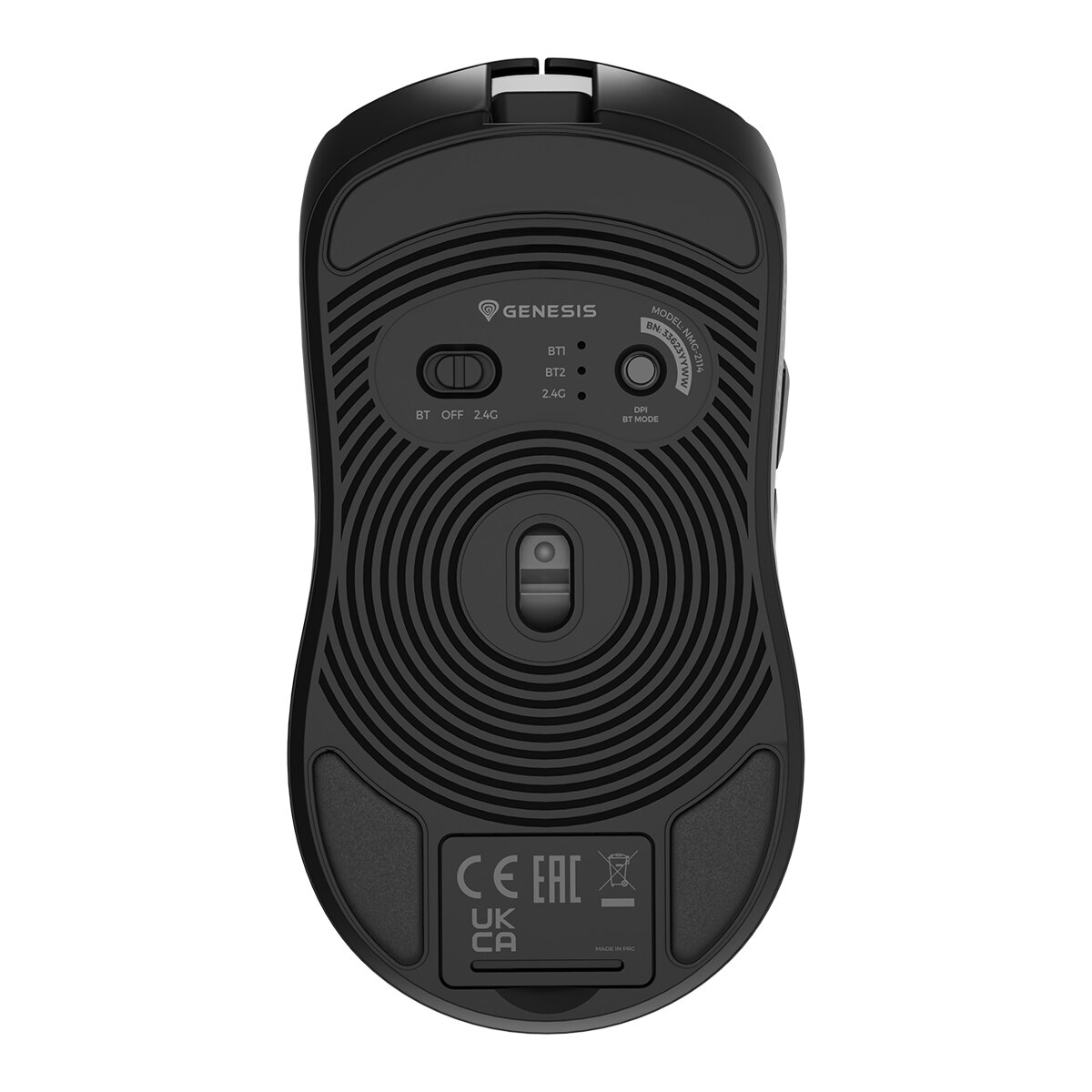 Ratón Gaming Genesis Zircon 500, RF Wireless + Bluetooth + USB-C Negro-7