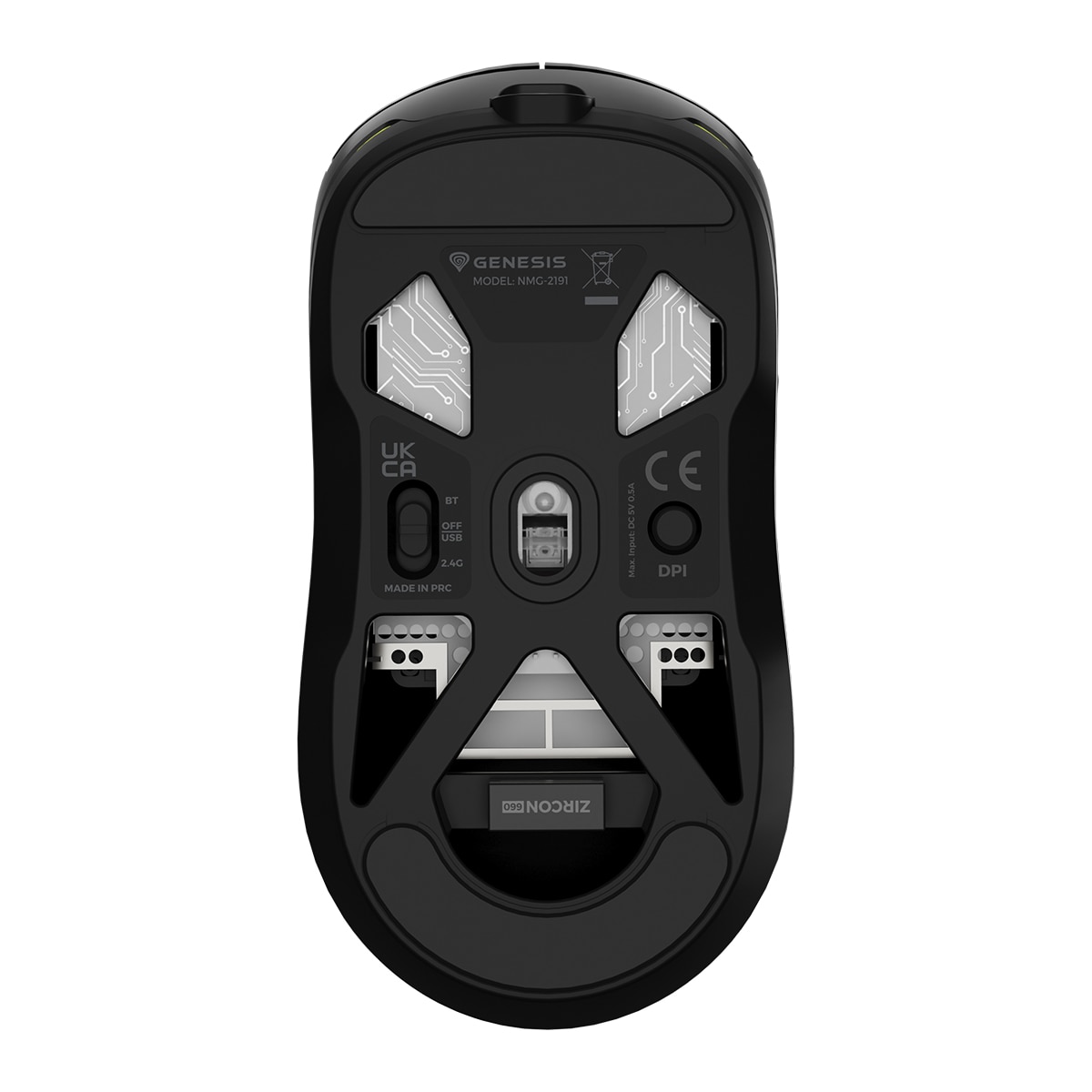 Ratón Gaming Genesis Zircon 660, RF Wireless + Bluetooth + USB-A Negro-9