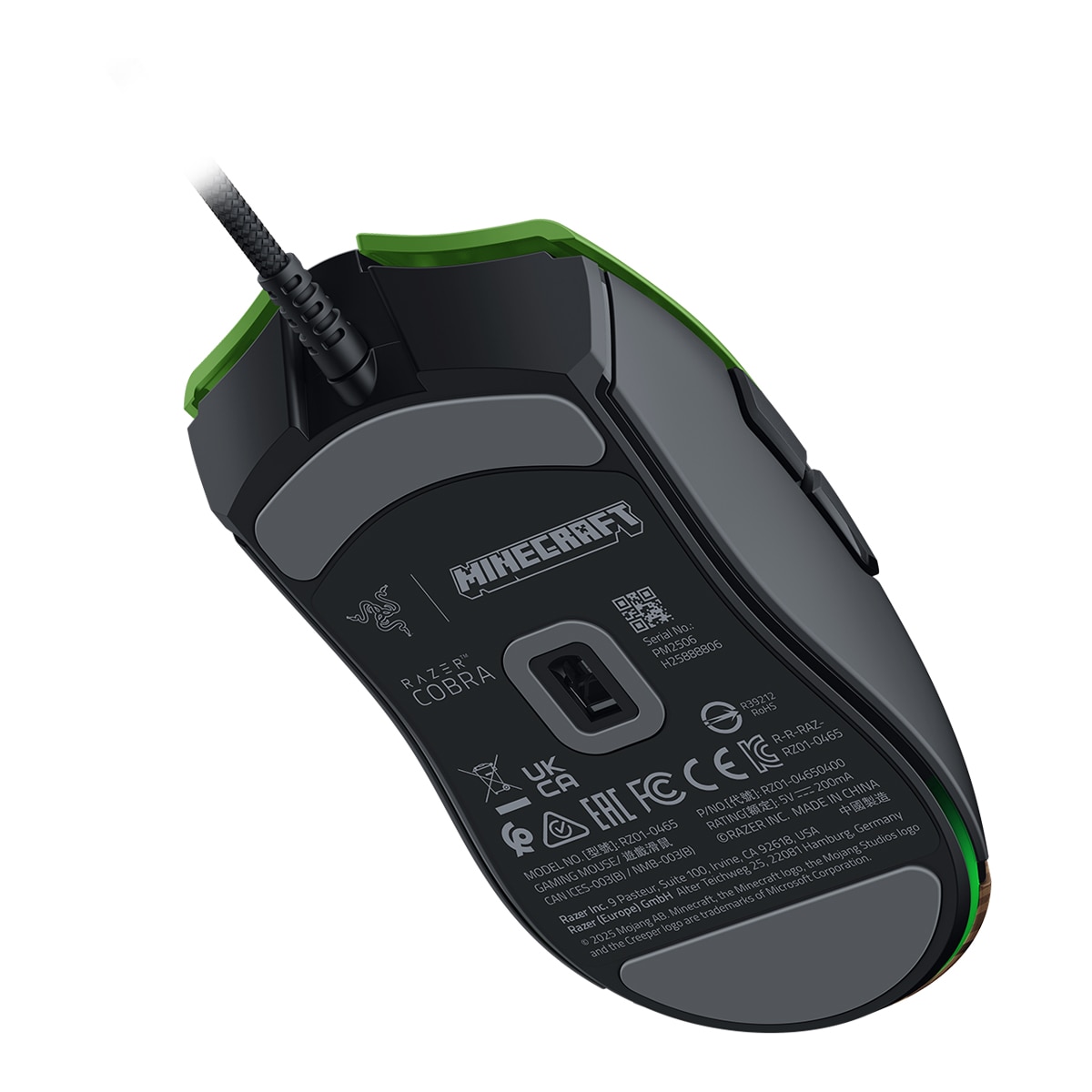 Ratón Gaming con cable Razer Cobra Minecraft Edition Verde-3