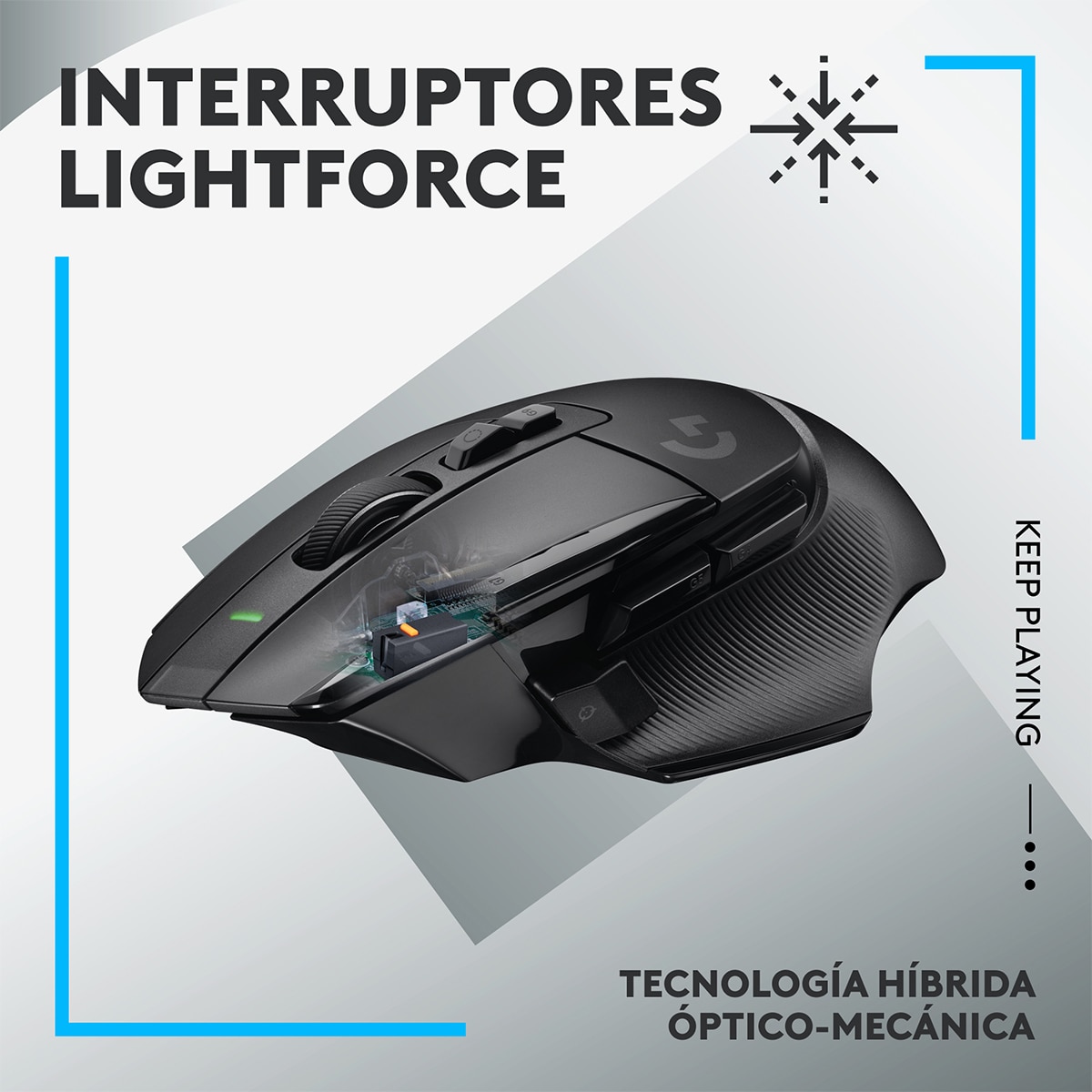 Ratón inalámbrico para gaming Logitech G502 X Lightspeed Negro-2
