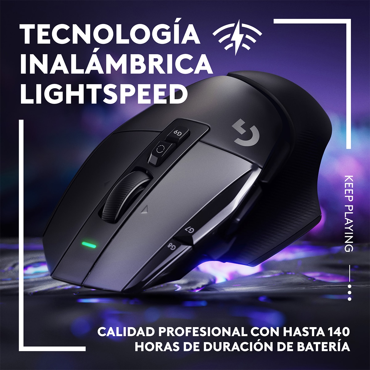 Ratón inalámbrico para gaming Logitech G502 X Lightspeed Negro-3