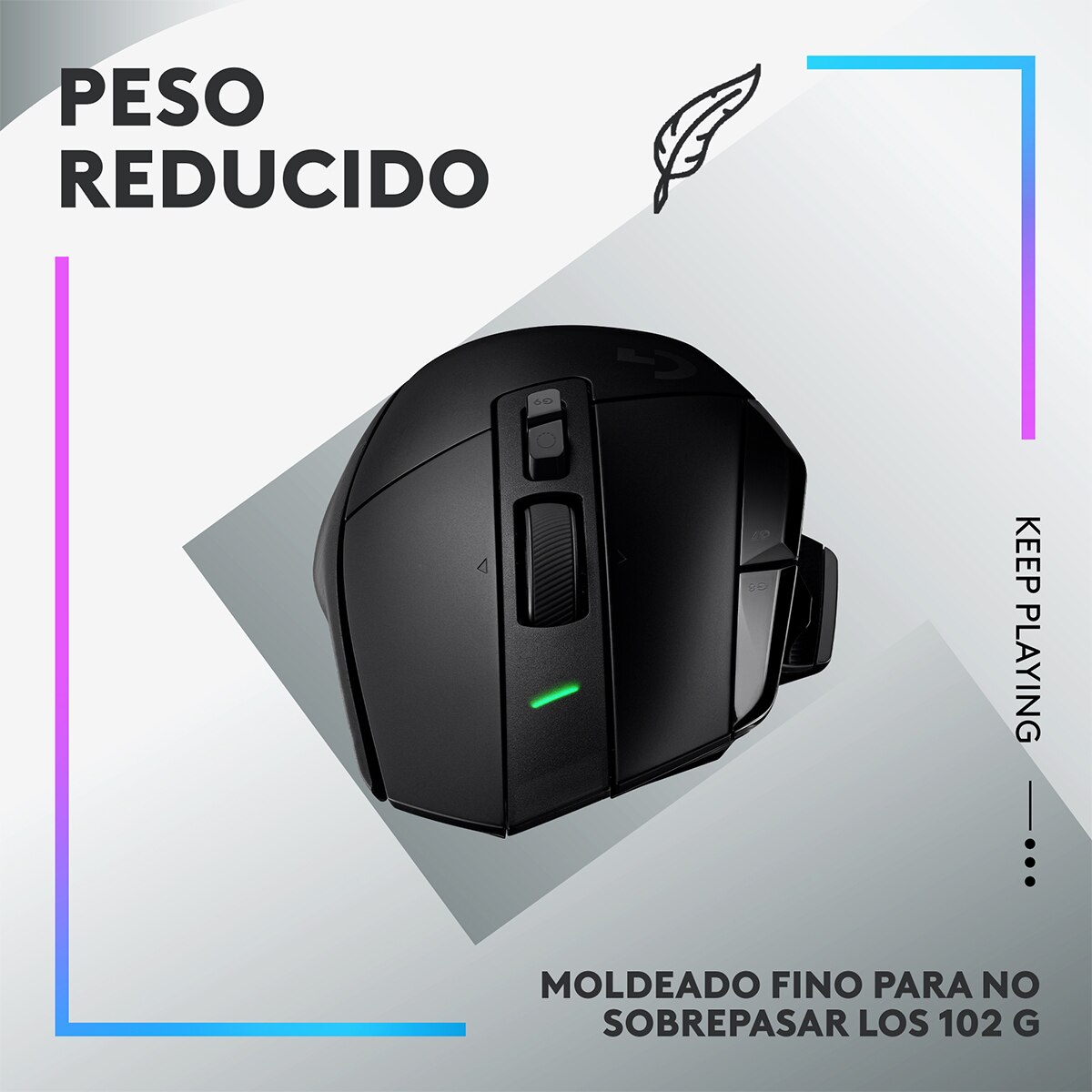 Ratón inalámbrico para gaming Logitech G502 X Lightspeed Negro-6