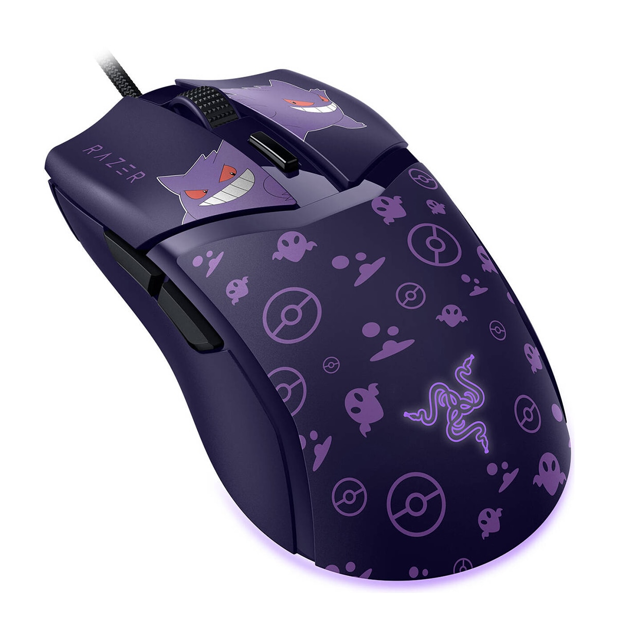 Ratón Gaming con cable Razer Cobra Pokémon Gengar Edition RGB ultra ligero Morado-3