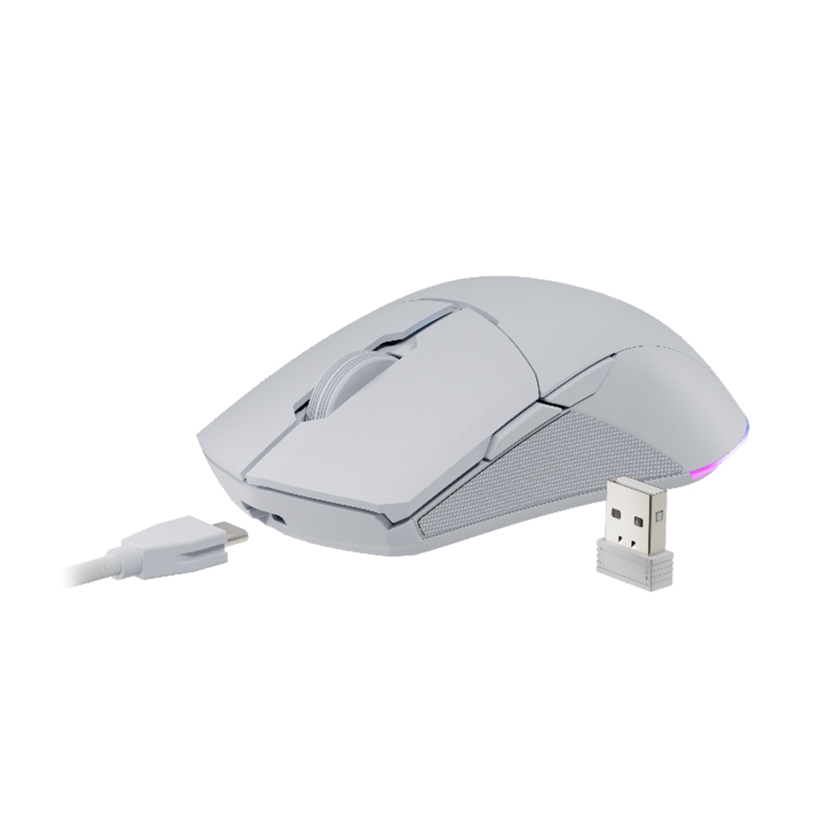 Ratón Gaming Newskill Chiron Pro inalámbrico 16000 dpi con 8 botones programables - Blanco Blanco-5