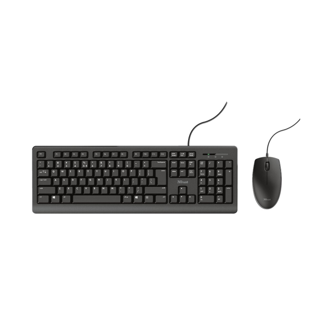 Pack de teclado y ratón con cable Trust Primo Negro-2