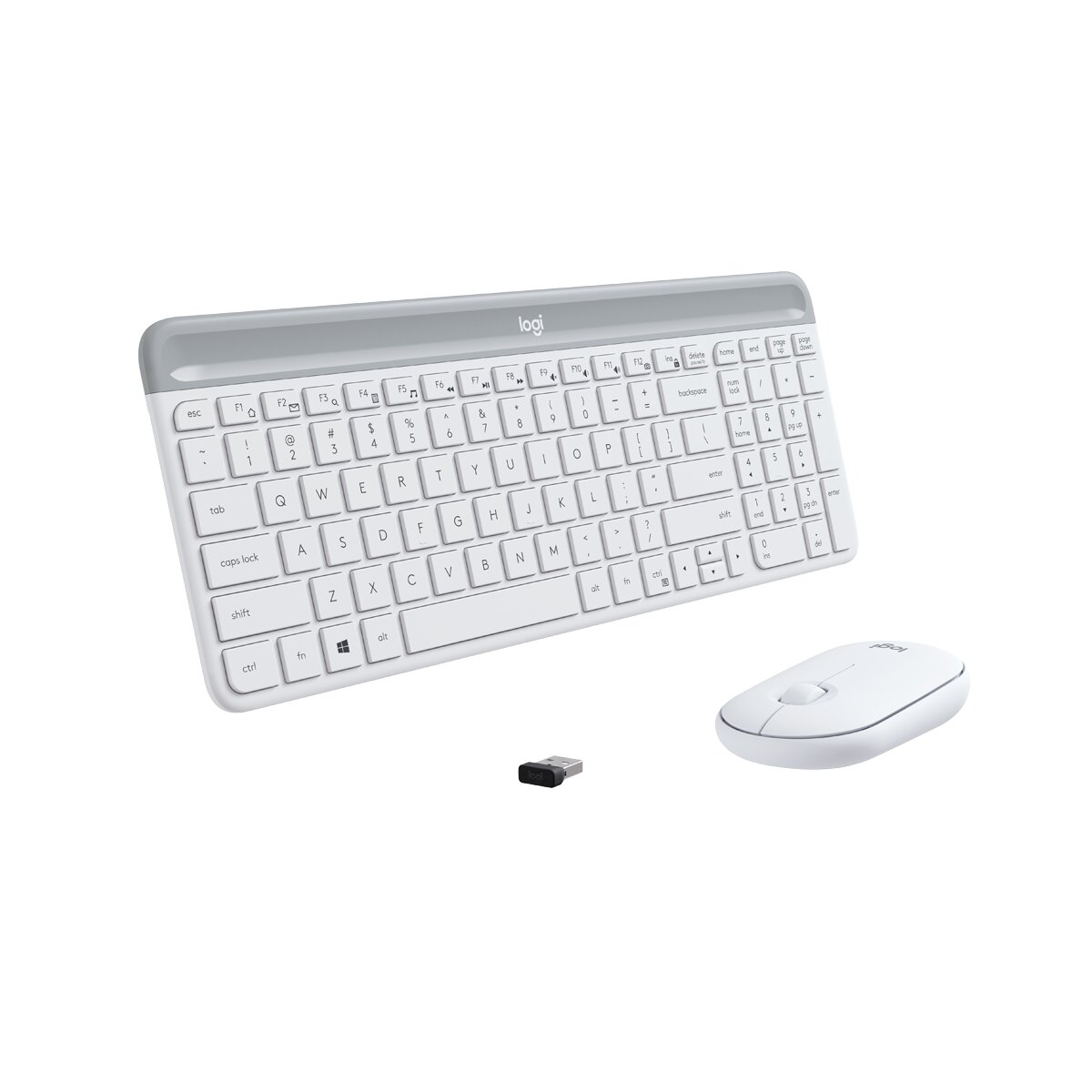 Teclado + ratón inalámbricos Logitech Slim Combo MK470 Blanco-2