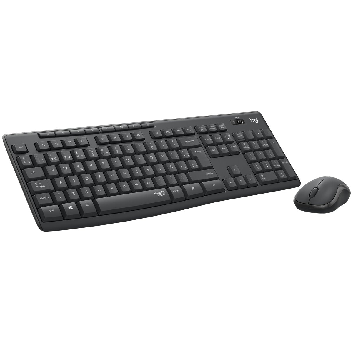 Combo de teclado + ratón inalámbricos Logitech MK295 Grafito Gris Grafito-2