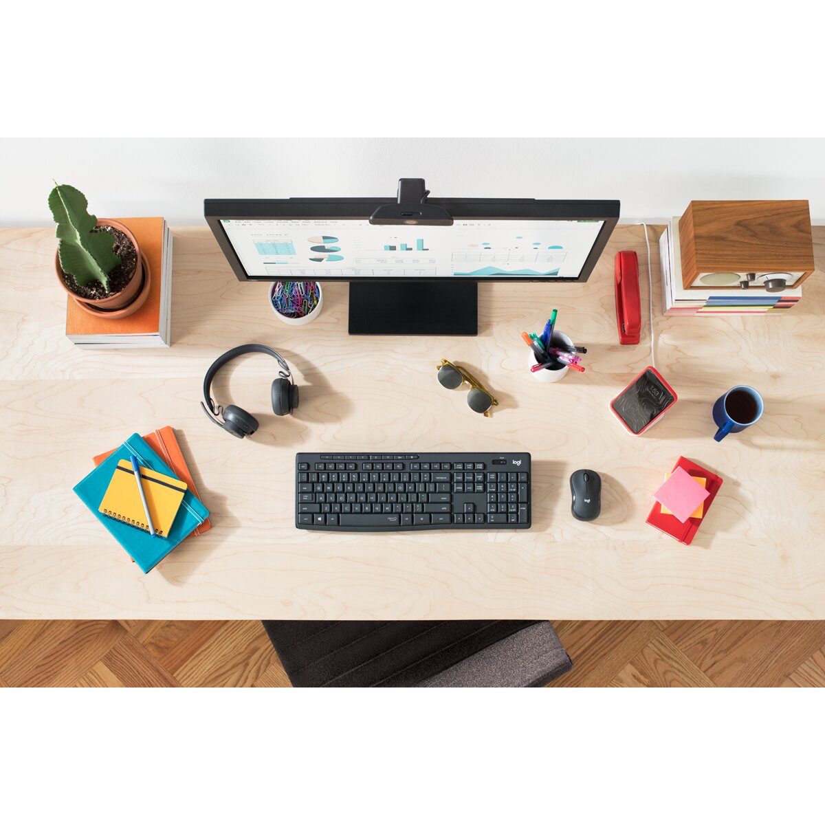 Combo de teclado + ratón inalámbricos Logitech MK295 Grafito Gris Grafito-7