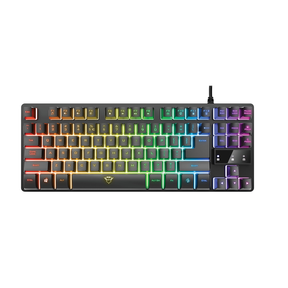 Teclado Gaming Trust GXT 833 Thado con iluminación TKL Negro · El