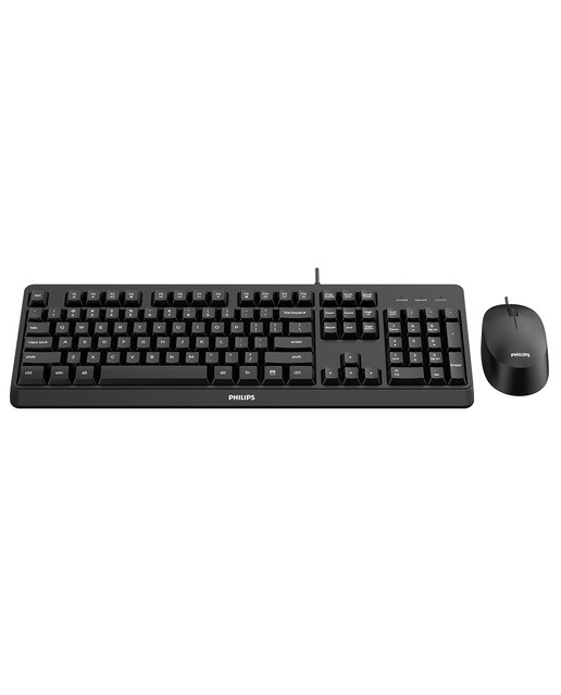 Teclado + Ratón con cable Philips SPT6207BL/16 Negro-2