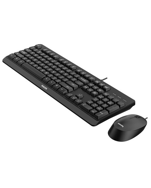 Teclado + Ratón con cable Philips SPT6207BL/16 Negro-3