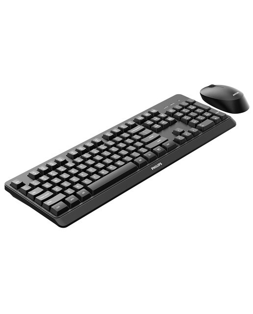 Teclado + Ratón inalámbricos Philips SPT6307BL/16 Negro-3
