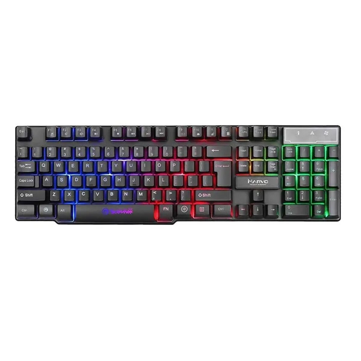 Combo Teclado+Ratón+Alfombrilla+Auriculares Marvo MA-CM370SP Negro-2