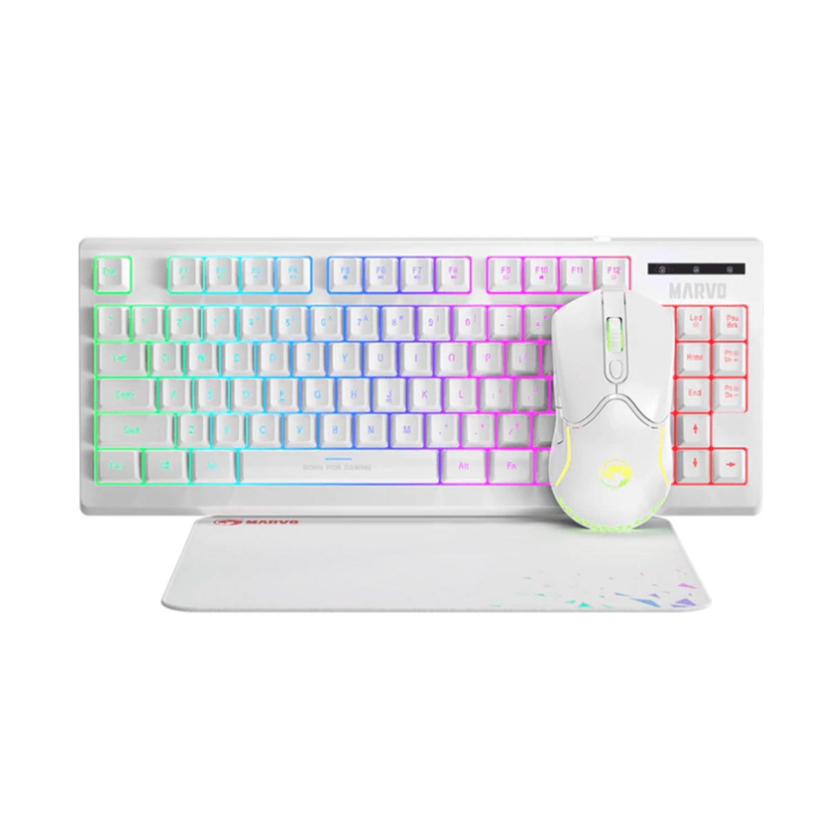 Imagen 0 de Combo Teclado+Ratón+Alfombrilla Marvo MA-CM310WH SP